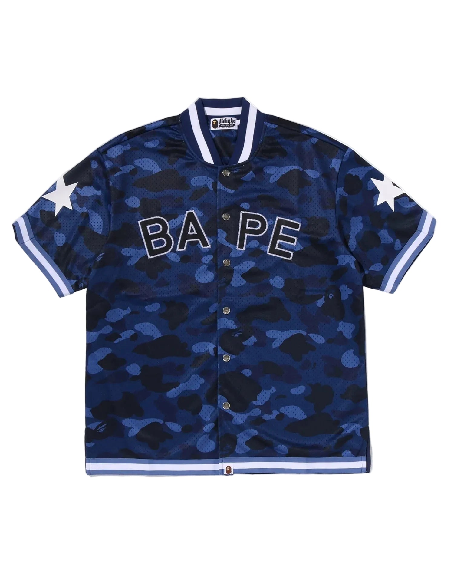 COLOR CAMO MESH WARM UP RELAXED FIT SHIRT MENS