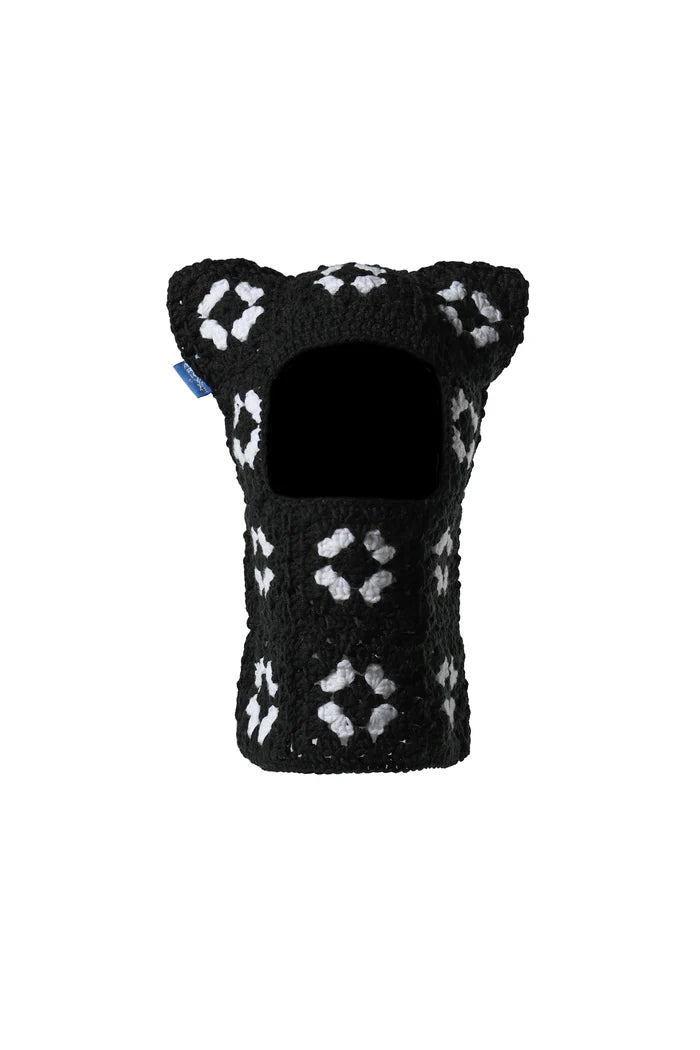 OBSEDIAN CROCHET CAT SKI MASK / BLACK