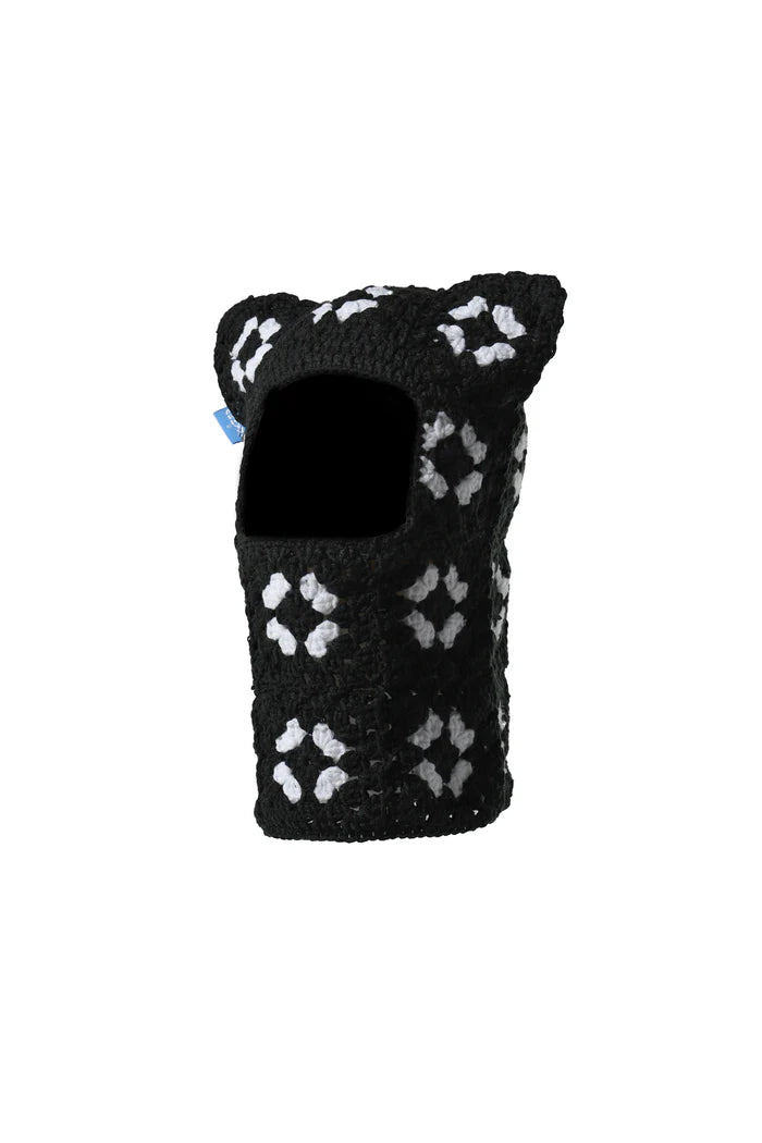 OBSEDIAN CROCHET CAT SKI MASK / BLACK
