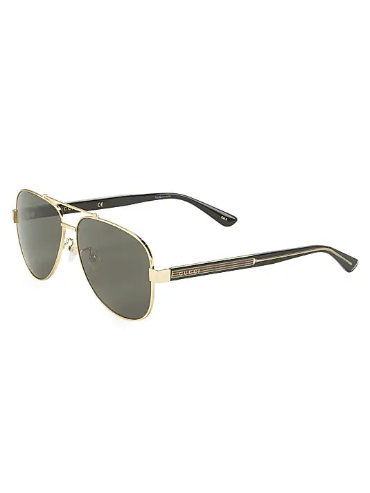 GUCCI 63MM Browline Aviator Sunglasses