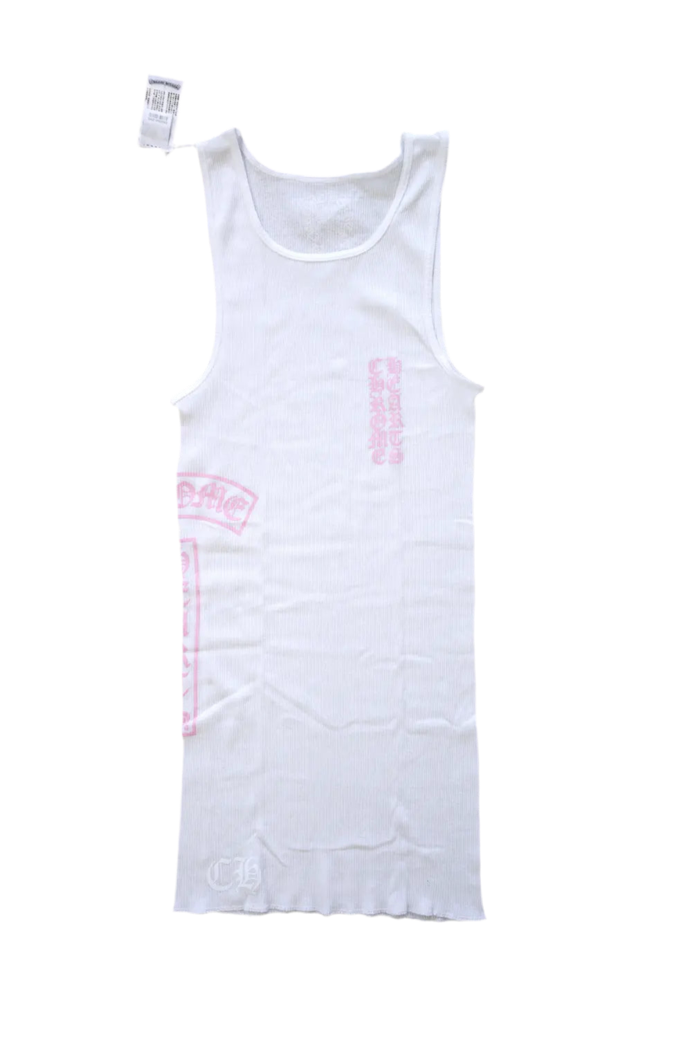 Chrome Hearts 'T Bar Rib' White/Pink Tank Top