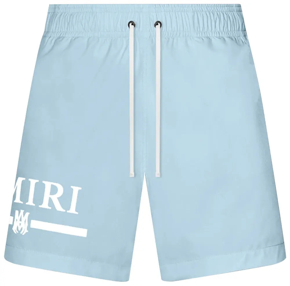 Amiri MA Bar Logo Swimtrunk 'Dusty Blue'