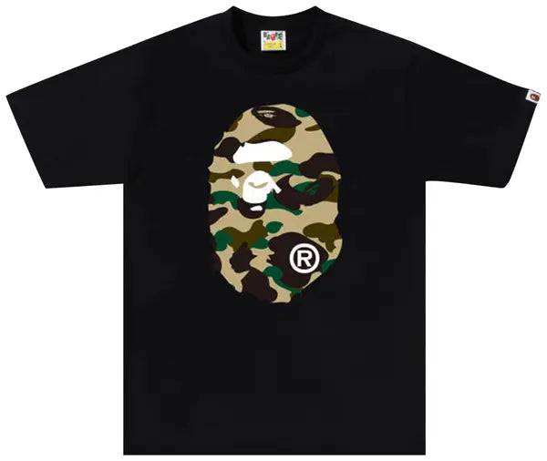 BAPE 1st Camo Big Ape Head Tee 'Black/Yellow'