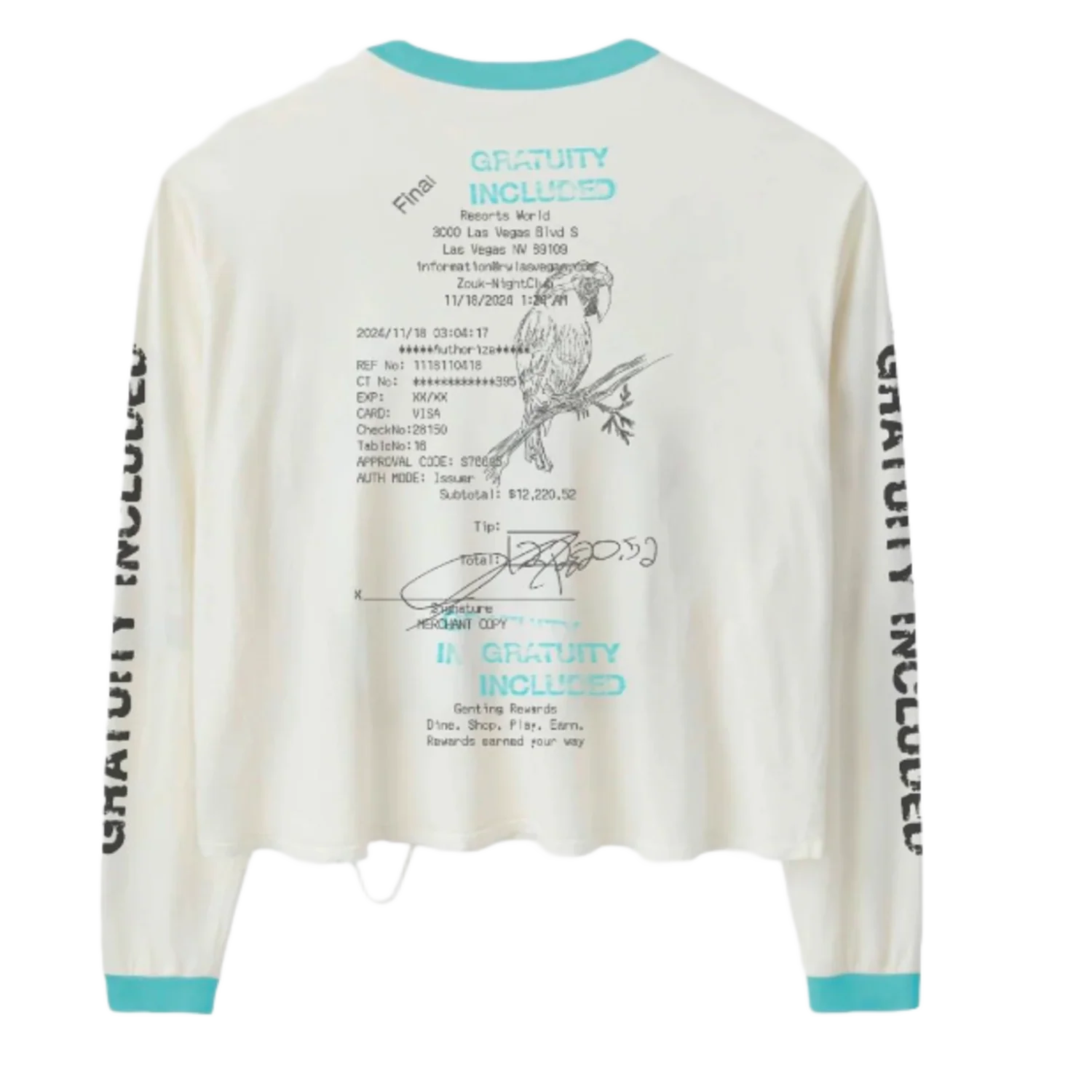 Happy Memories Don't Die 'White/Blue' Wringer Gratuity Longsleeve Tee