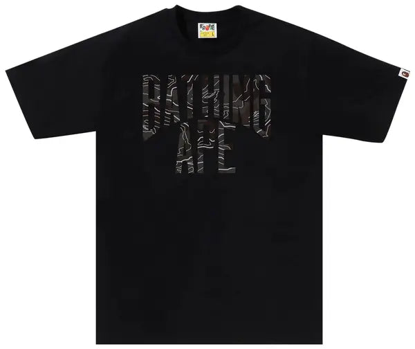 BAPE Layered Line Camo NYC Logo Tee '(Black/navy)