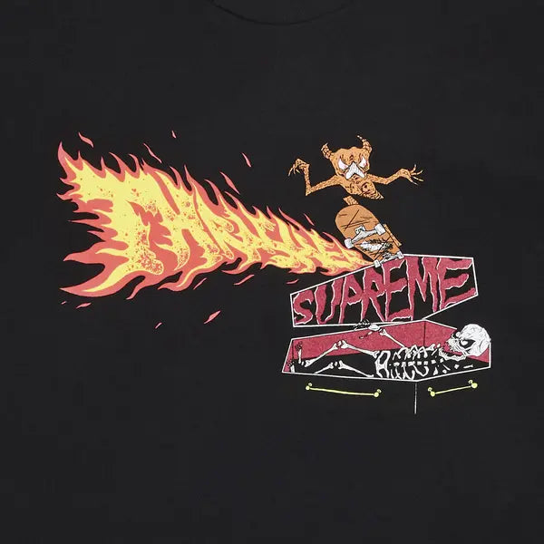 Supreme x Thrasher Back Tail Tee 'Black'