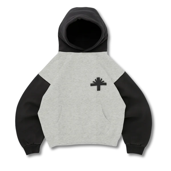 Vertabrae Two Tone Hoodie Black