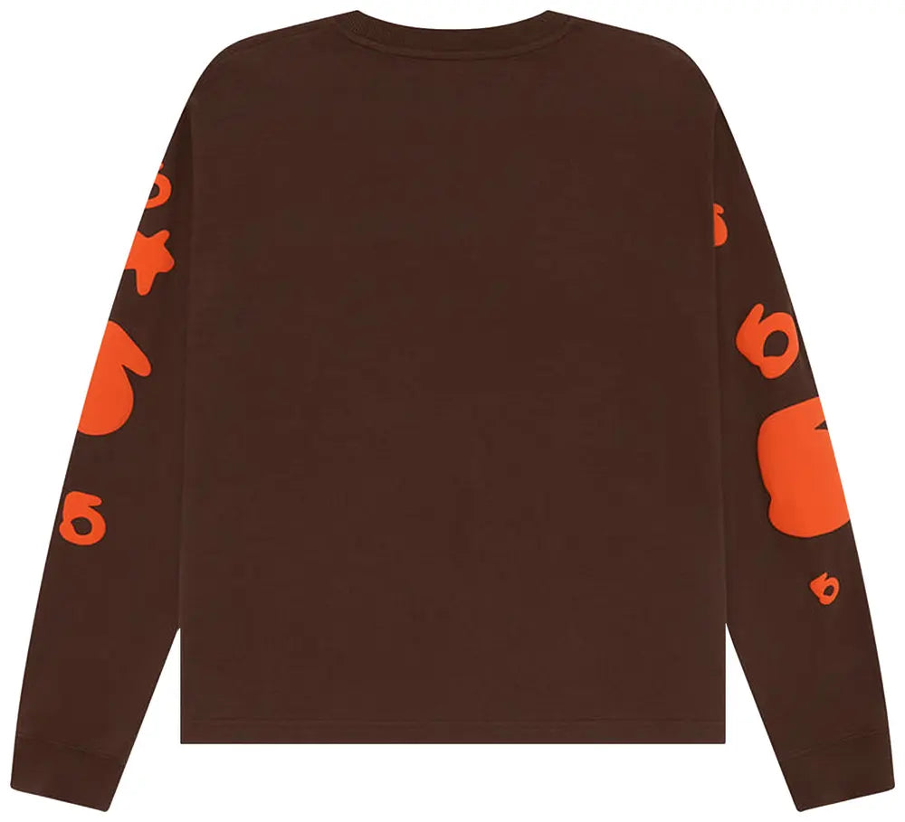 Sp5der Beluga Long-Sleeve HW Tee 'Brown'