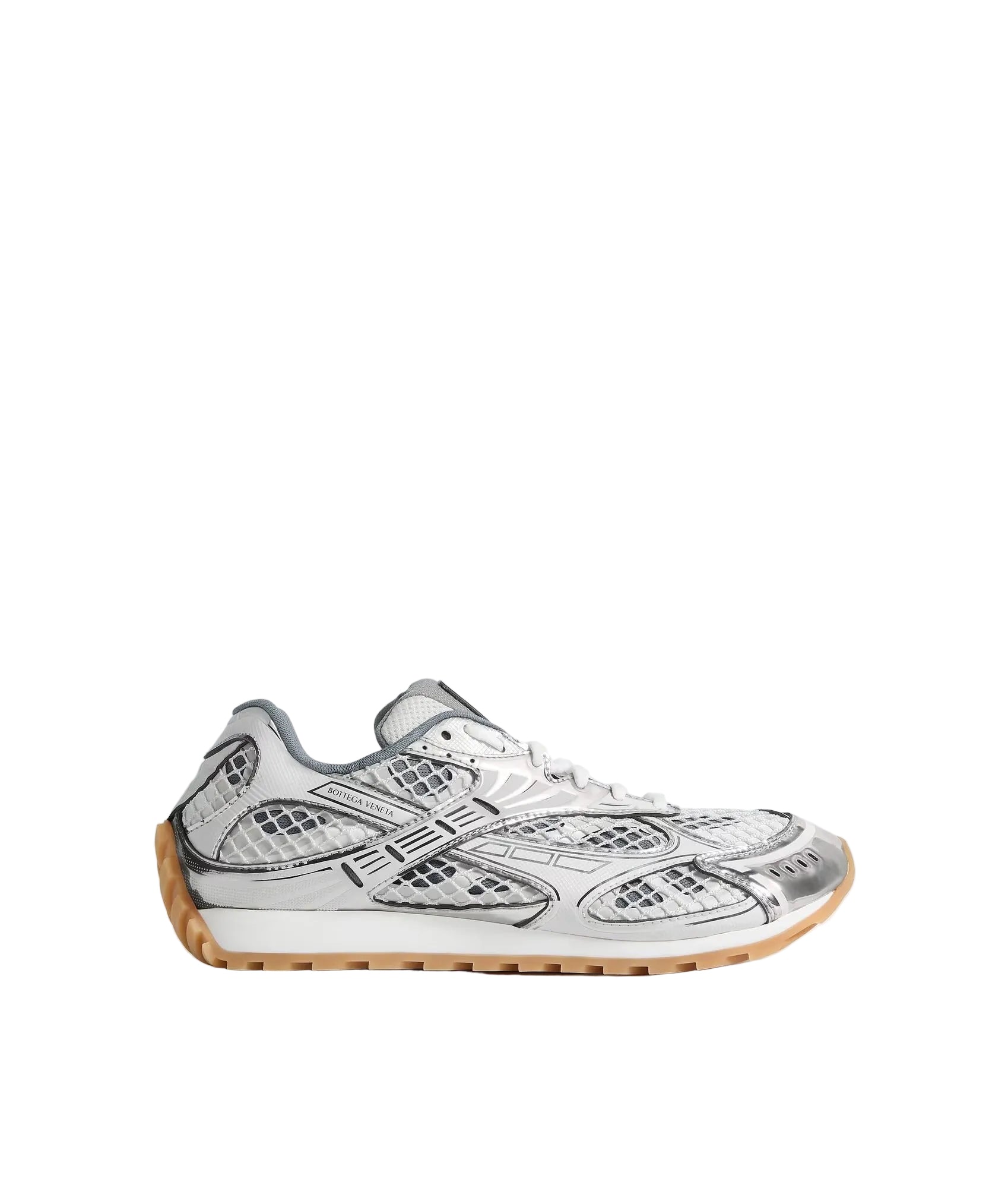 Bottega Veneta Orbit Sneaker Silver / White / Optic white rubber