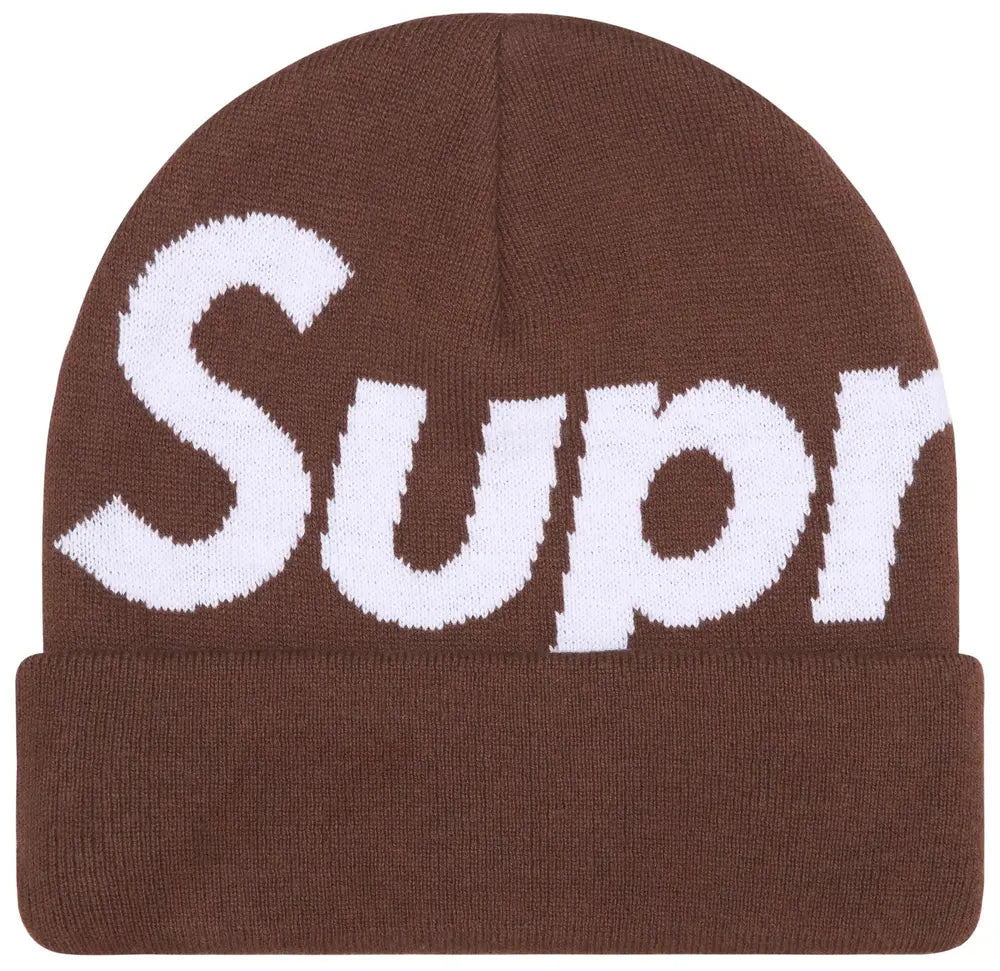 Supreme Big Logo Beanie (FW25) 'Brown'