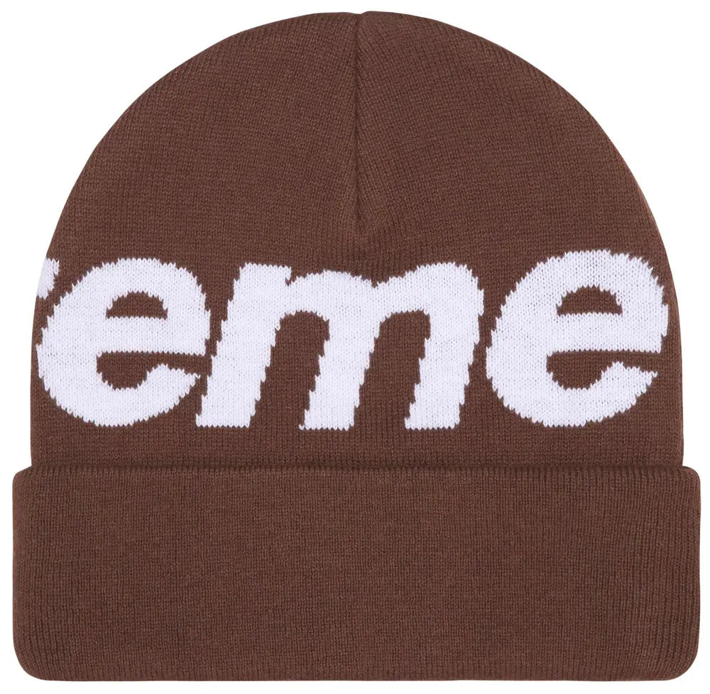 Supreme Big Logo Beanie (FW25) 'Brown'