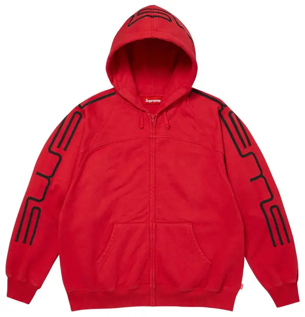Supreme Connect Zip Up Hooded Sweatshirt 'Red