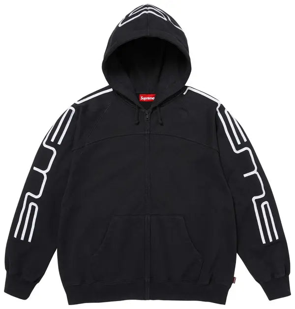 Supreme Connect Zip Up Hooded Sweatshirt Black