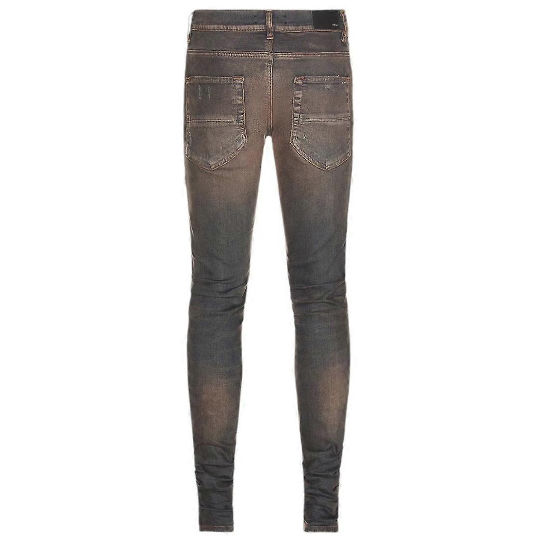 Amiri MX1 Plaid Dark Indigo Blue Jeans