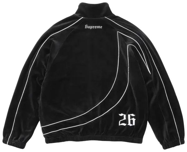 Supreme Umbro Velour Track Jacket Black