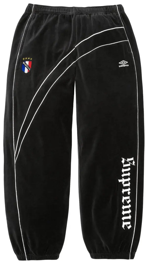 Supreme Umbro Velour Track Pant Black