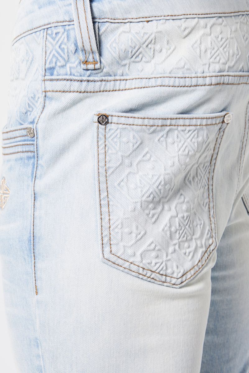 Aqua blue basics stacked denim