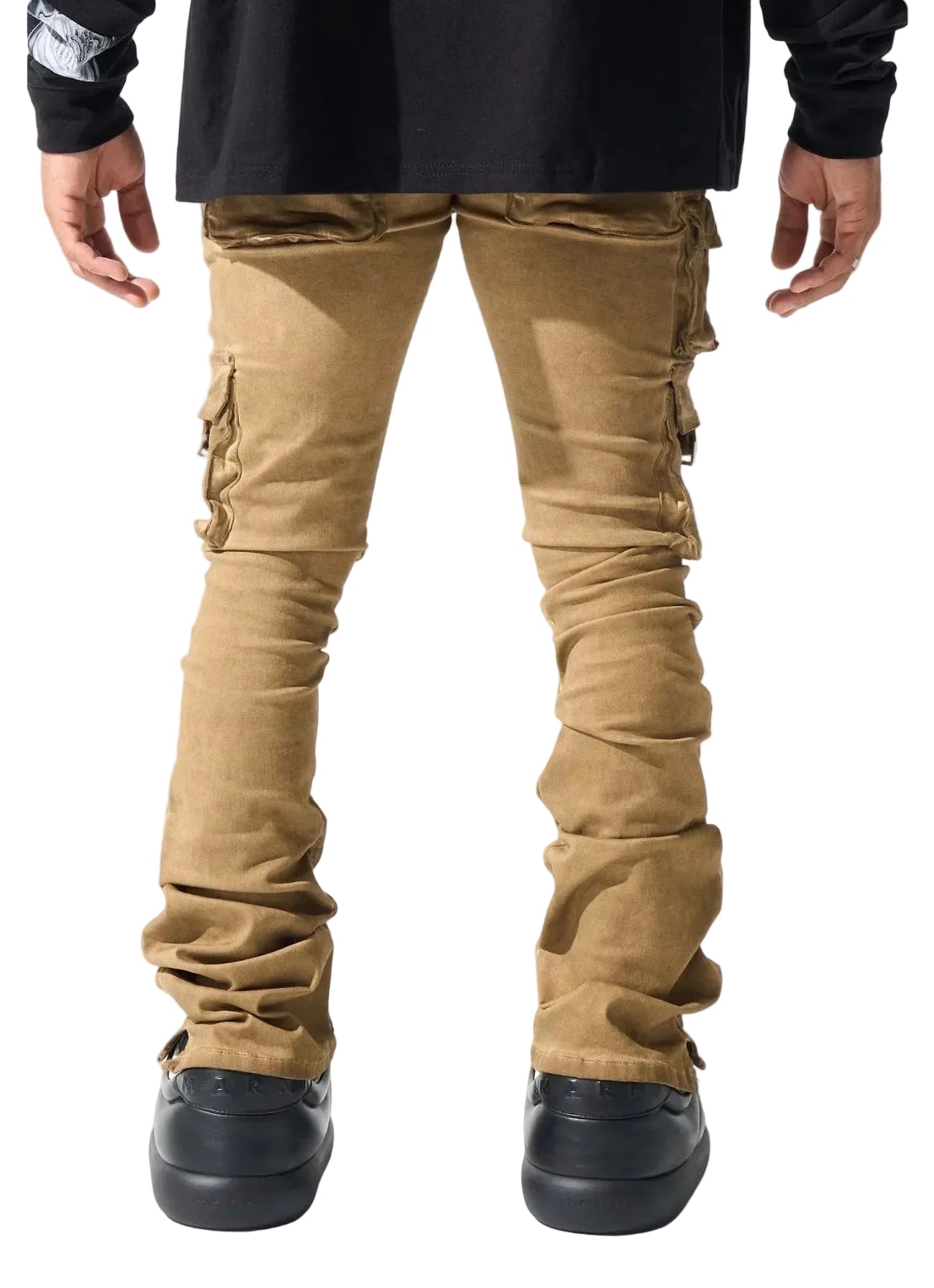 "CINNAMON" Cargo Stacked Jeans serenede