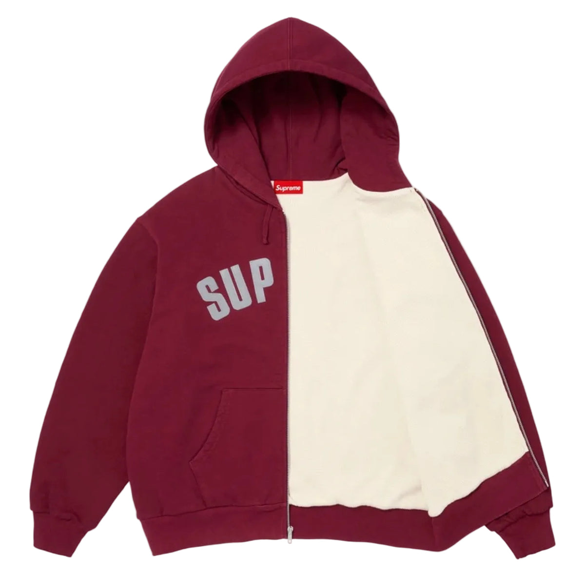 Supreme Arc Thermal Lined Zip Up Hooded Sweatshirt 'Cardinal'