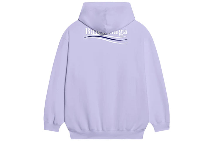 Balenciaga Political Campaign Hoodie Medium Fit 'Purple'