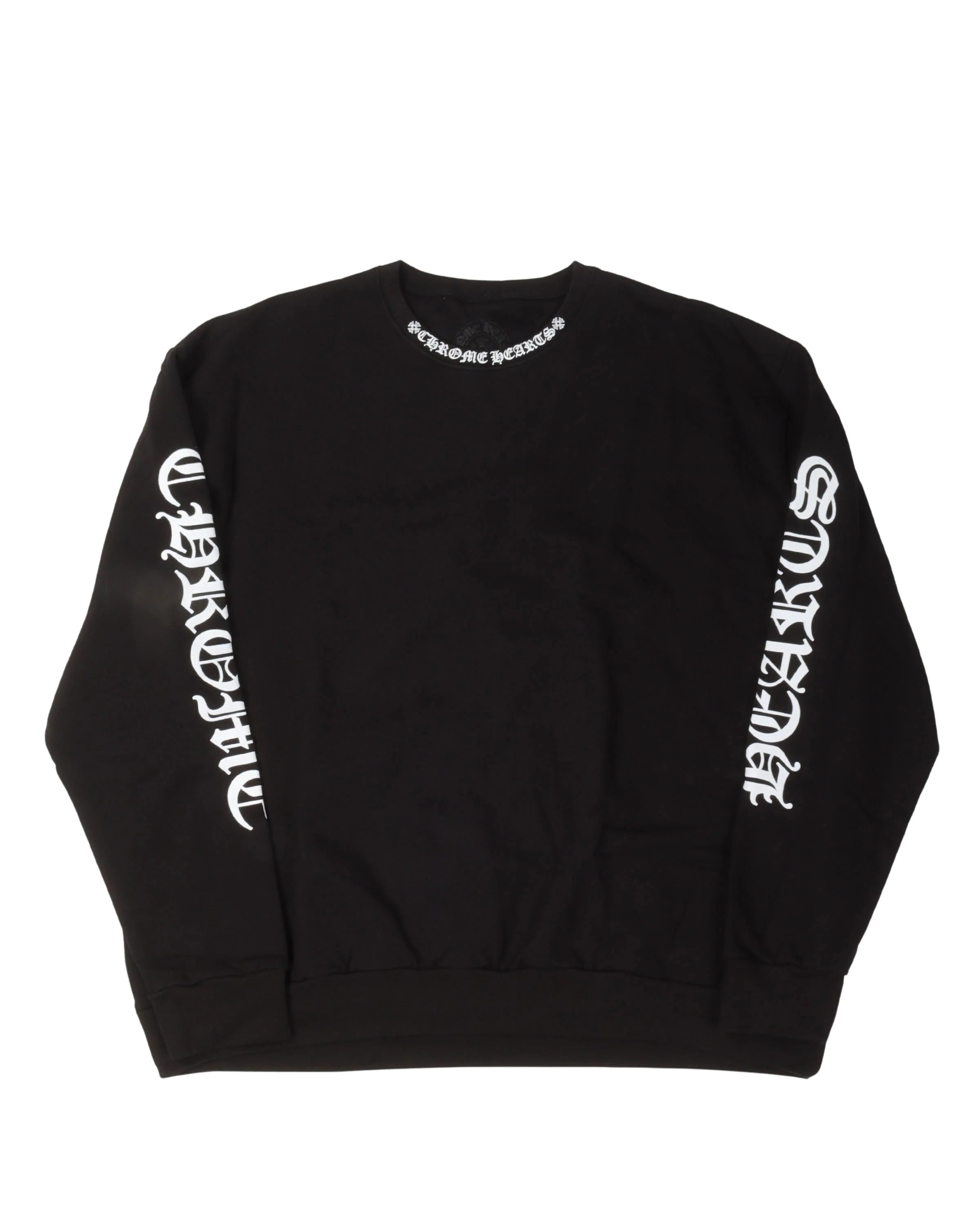 Chrome Hearts Neck Logo Long Sleeve Crewneck Sweatshirt
