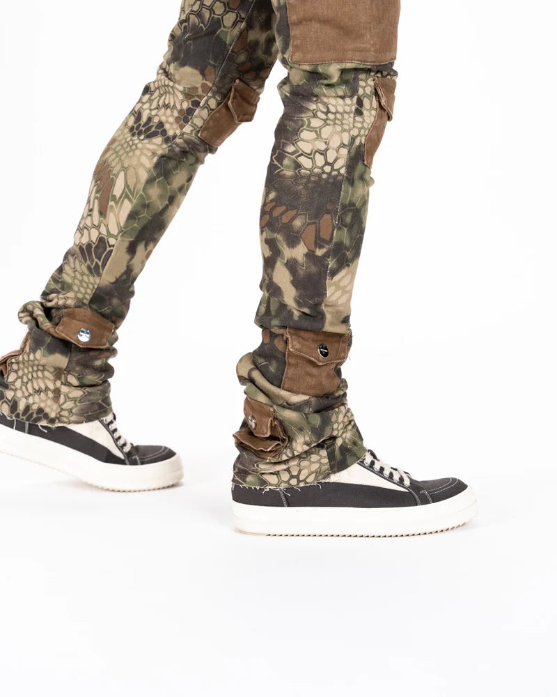 MY PLEASURE" CARGO FLARE STACK DENIM – P H E E L I N G S