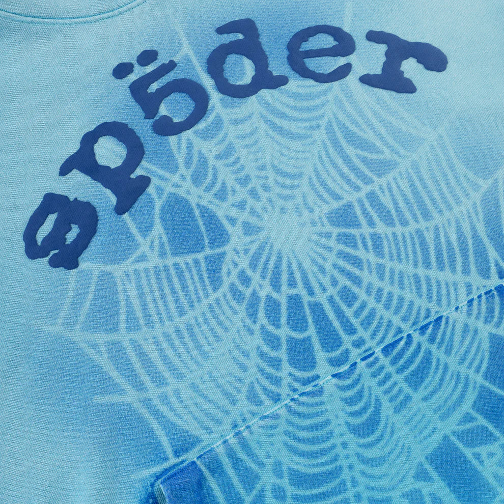 sp5der OG WEB V2 SPRAY HOODIE light blue