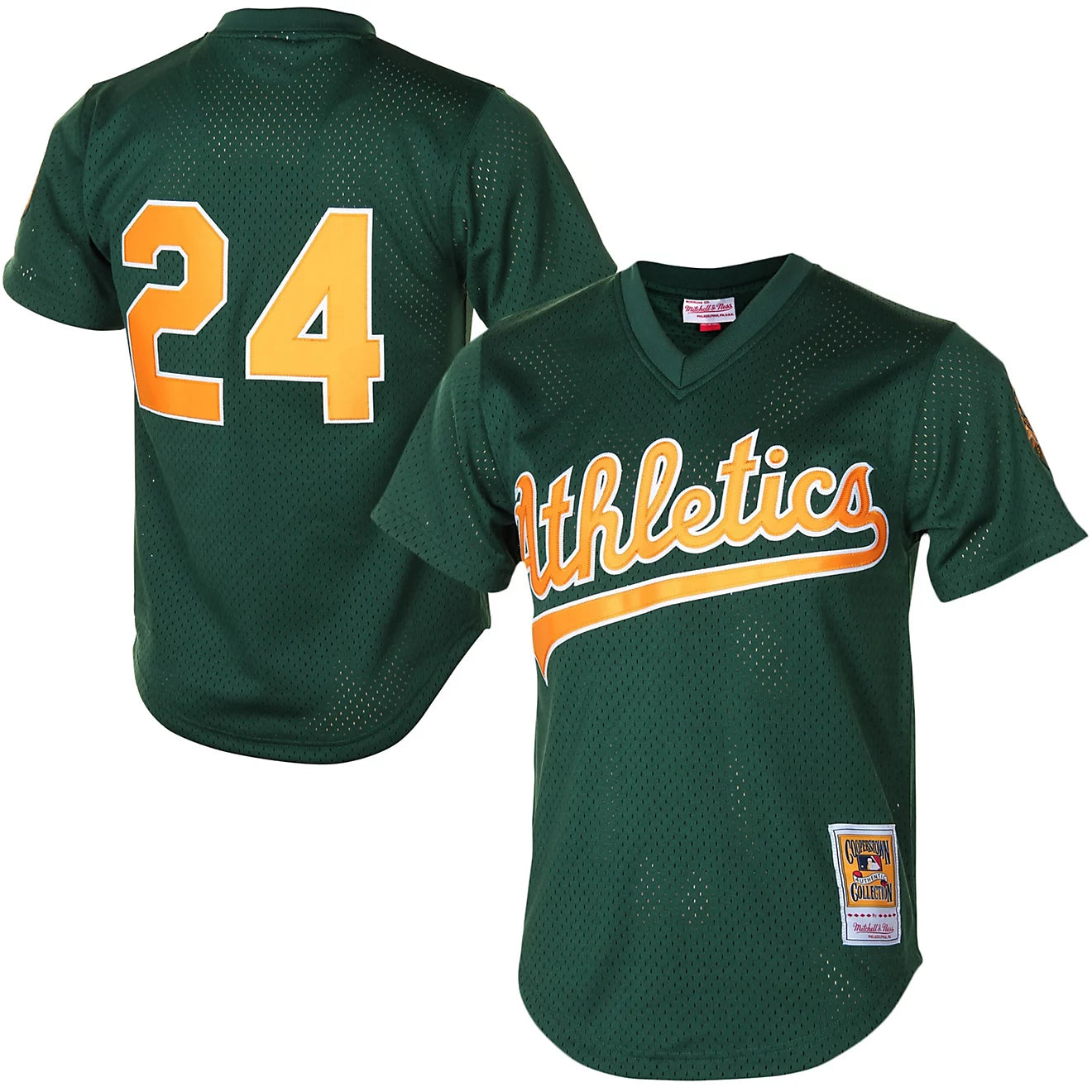 Mitchell Ness Rickey Henderson Athletics 1998 Cooperstown Mesh Batting
