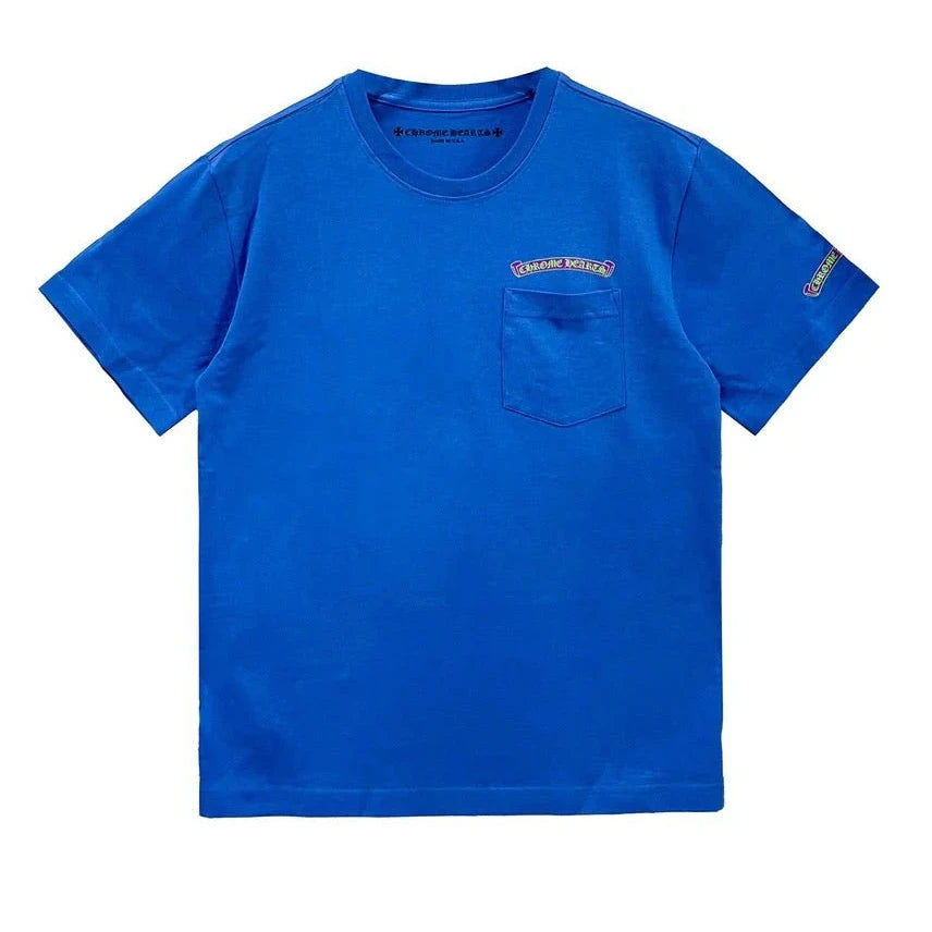 Chrome Hearts Scroll Label Pocket T-Shirt 'Blue/Purple'
