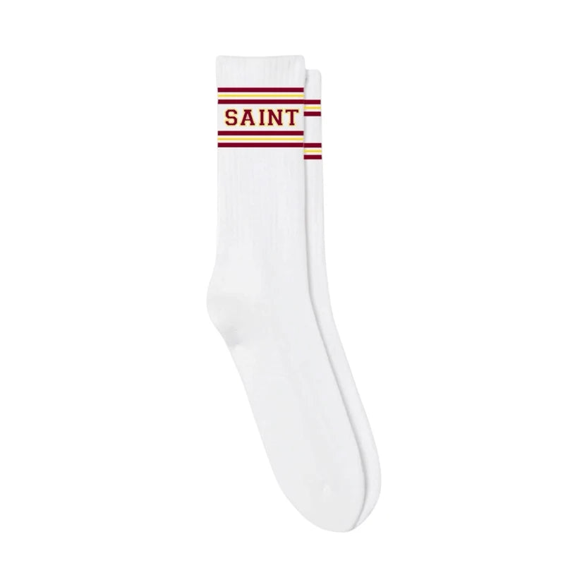 SAINT VANITY SAINT SOCKS 2.0 'Maroon & Gold'