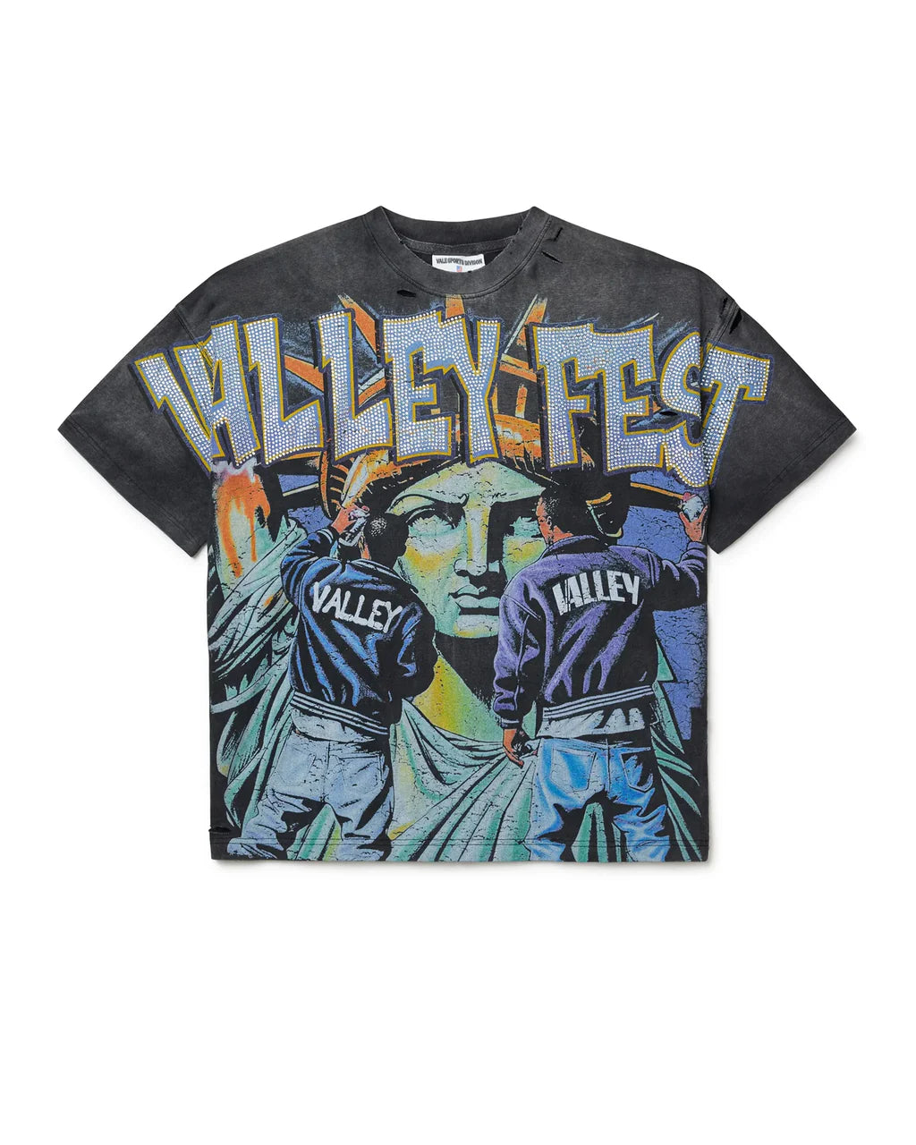 Vale Forever Vale Forever Bling Graffiti Tee Black