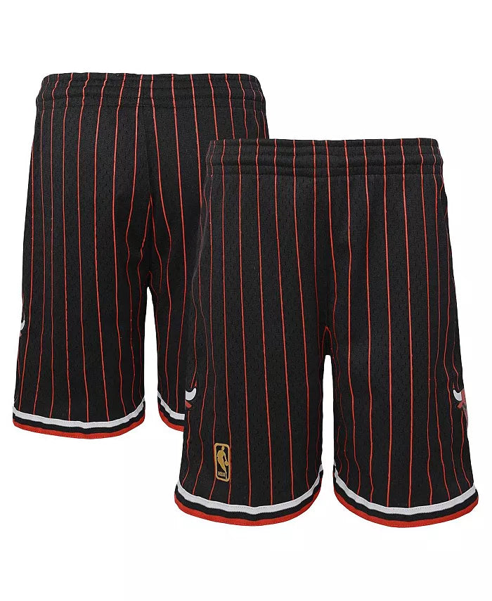 Mitchell & Ness Big Boys Black Chicago Bulls Hardwood Classics Swingman Shorts