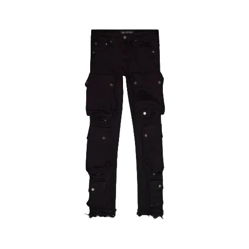 Cliff Jump" Black Washed Skinny Jeans
