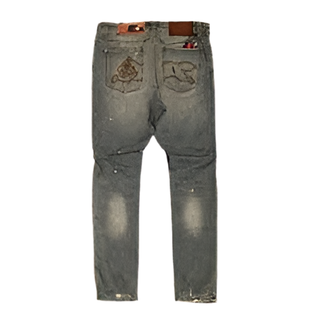 NEW MEN'S BBC BILLIONAIRE BOYS CLUB ICE CREAM GELATTO JEAN IN VINTAGE WASH BLUE