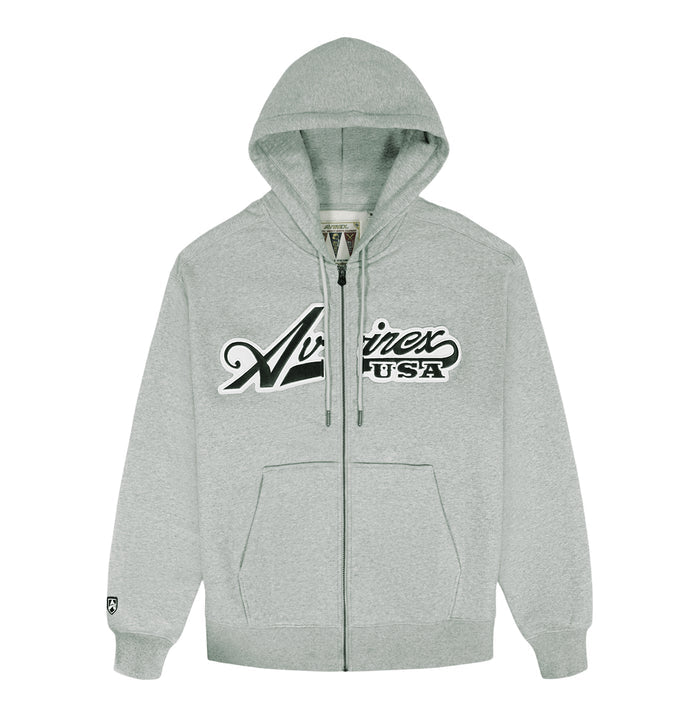 SCRIPT HOODIE HEATHER GREY