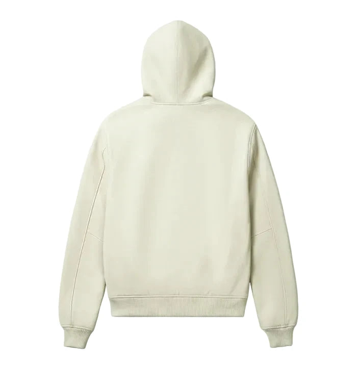 SCRIPT NAPPA LEATHER HOODIE 'SNOW WHITE'