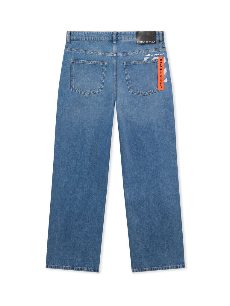STRAIGHT FIT PIPED DENIM 'STEEL INDIGO'