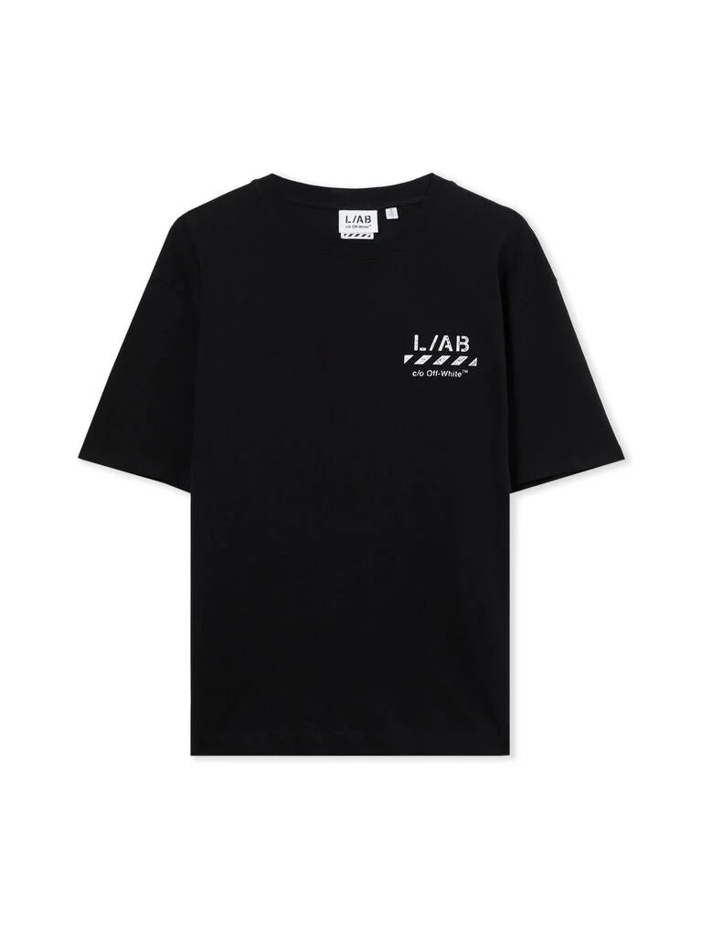 L/AB Diagonal Oversized T-Shirt 'black'