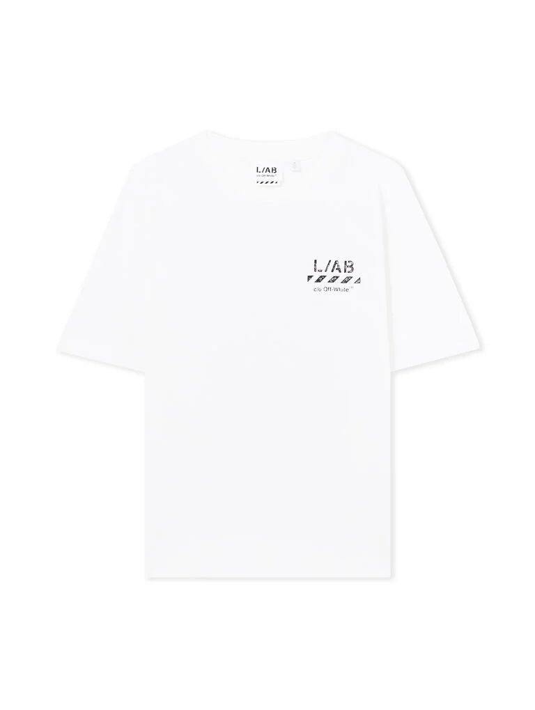 L/AB Diagonal Oversized T-Shirt 'WHITE'