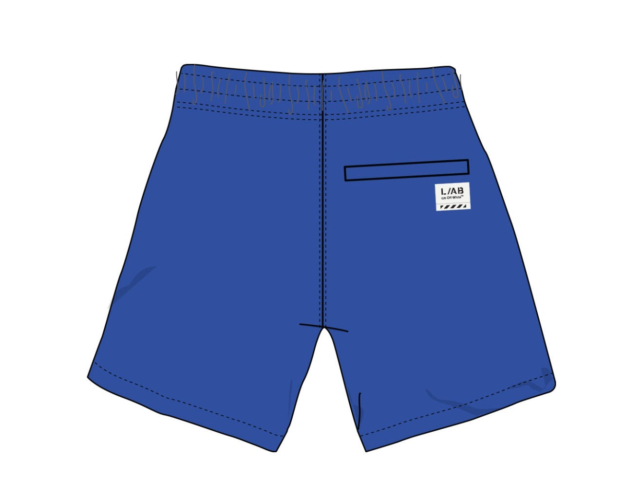 DIAG OPEN HEM JOGGER SHORTS COBALT BLUE