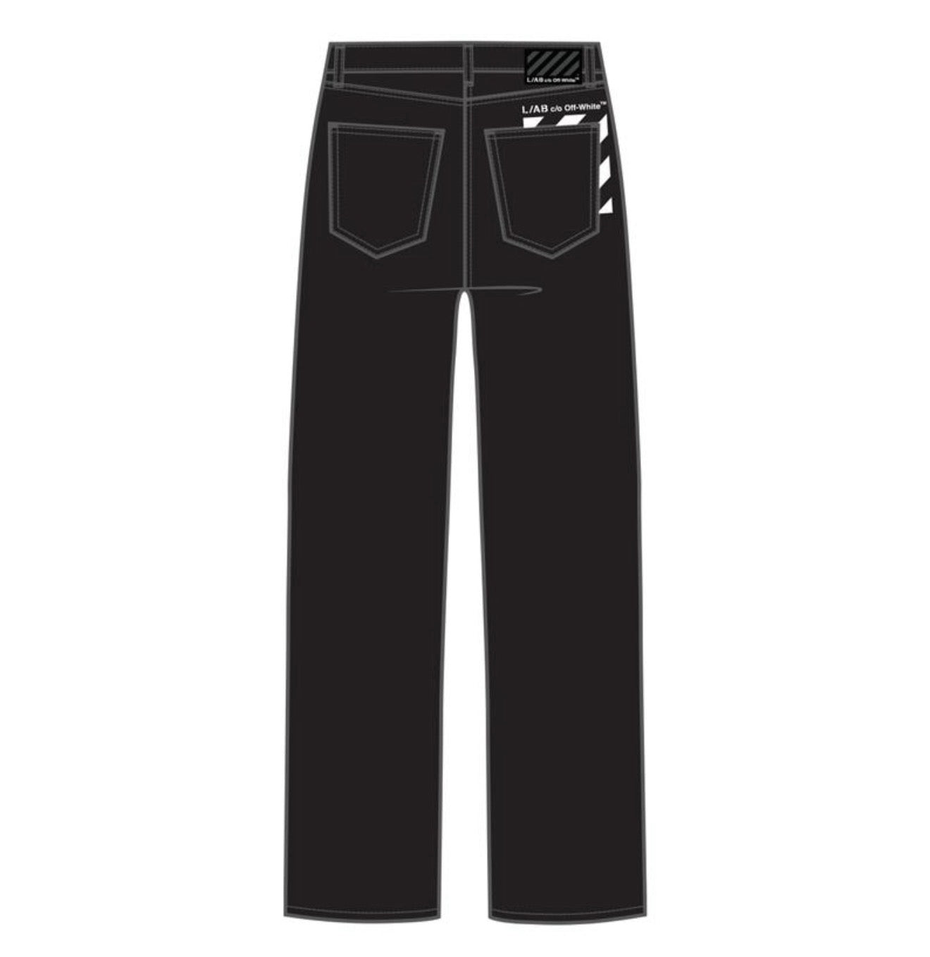 Straight Piped Jeans 'BLACK'