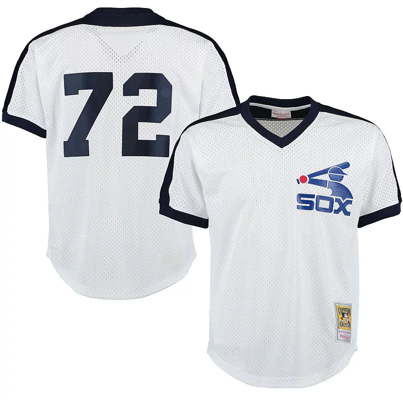 Carlton Fisk Chicago White Sox Mitchell and Ness 1981 Authentic Batting Practice Cooperstown