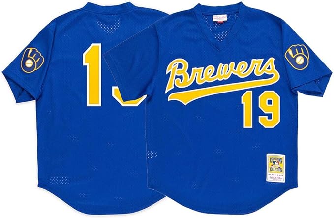 Robin Yount Gold Milwaukee Brewers Authentic Mesh Batting Practice Jersey