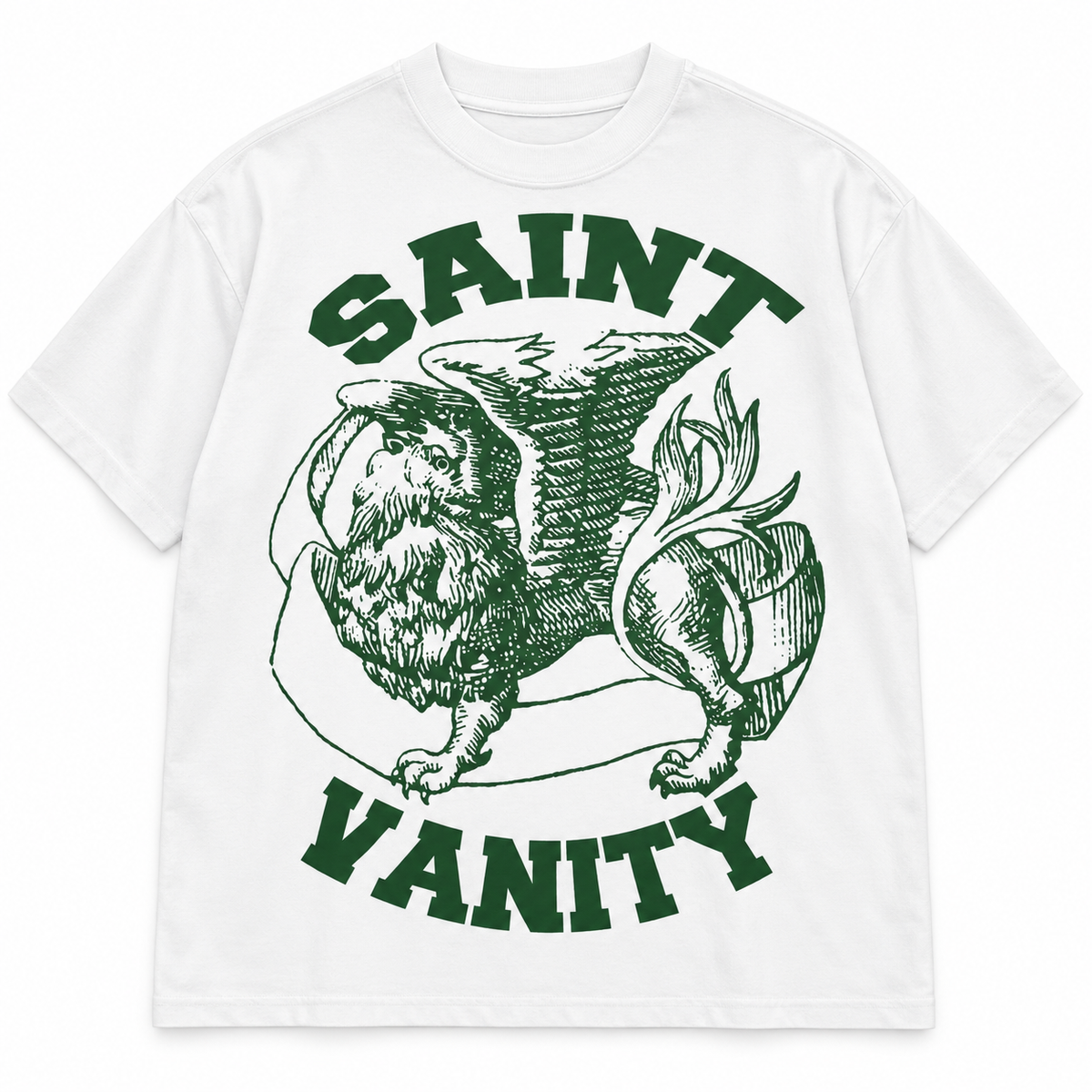 Saint Vanity Griffin Tee White Green