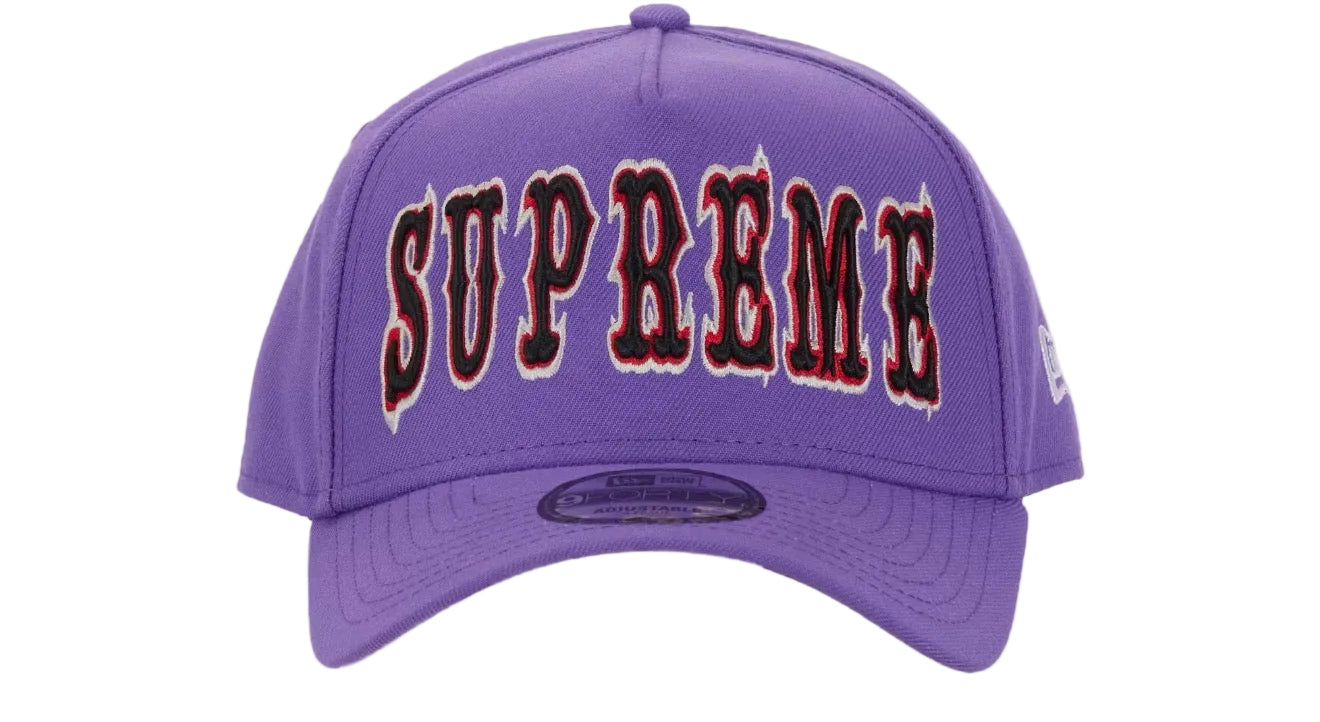 Gothic Outline Adjustable New Era 59Fifty Fitted Cap Purple