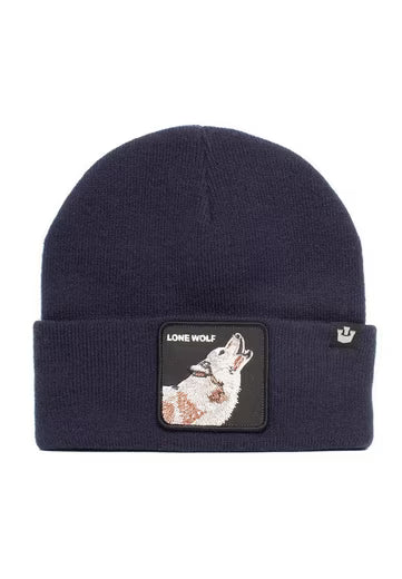 WOLF MAN Lone Wolf Dark Navy BEANIE