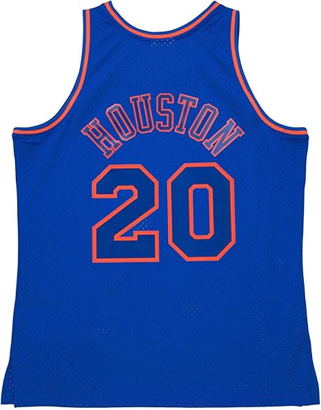 Mitchell & Ness Allan Houston New York Knicks 1996-97 Mens Dark Swingman Jersey, Blue