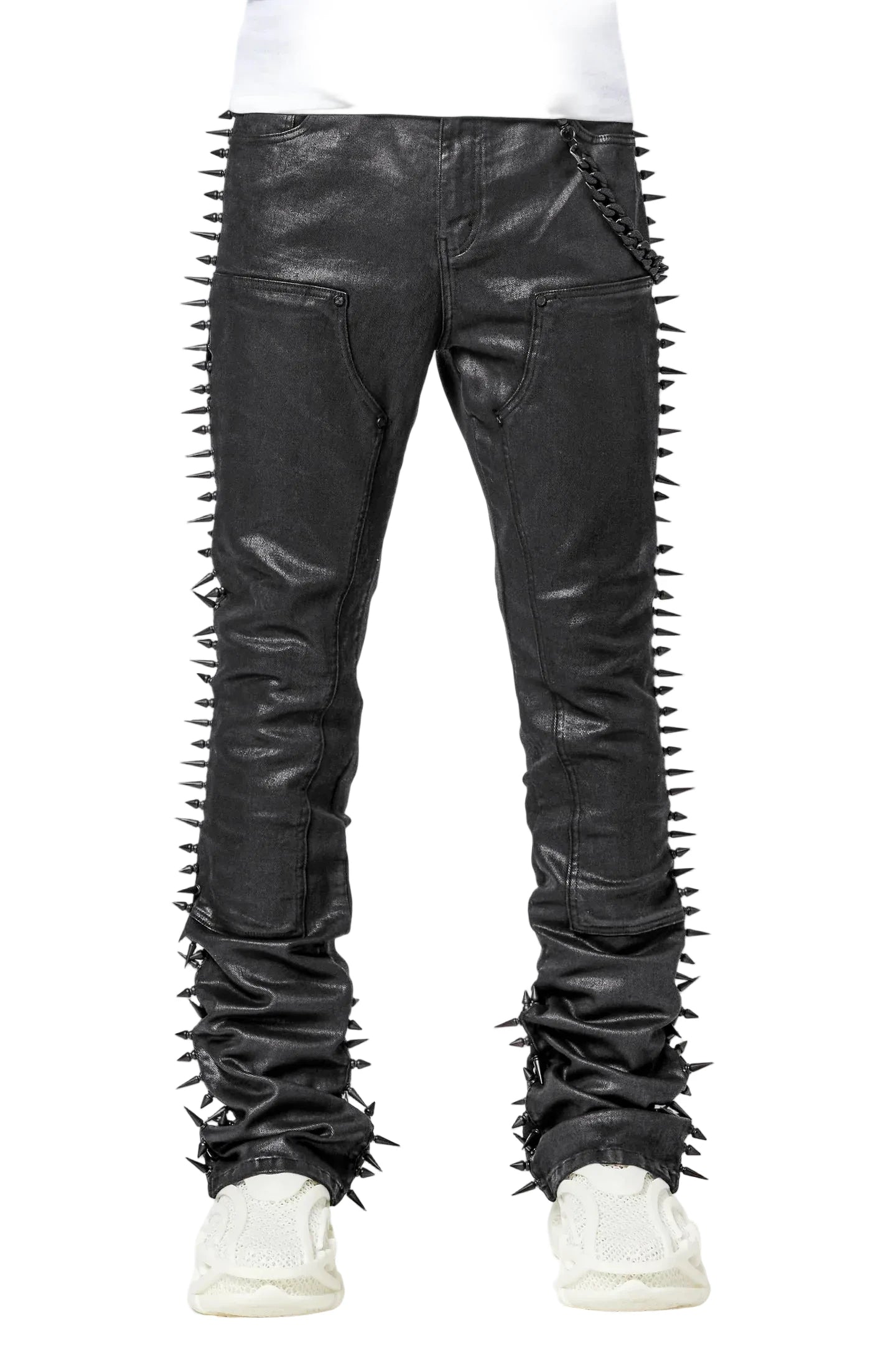 All Black Spikes Denim