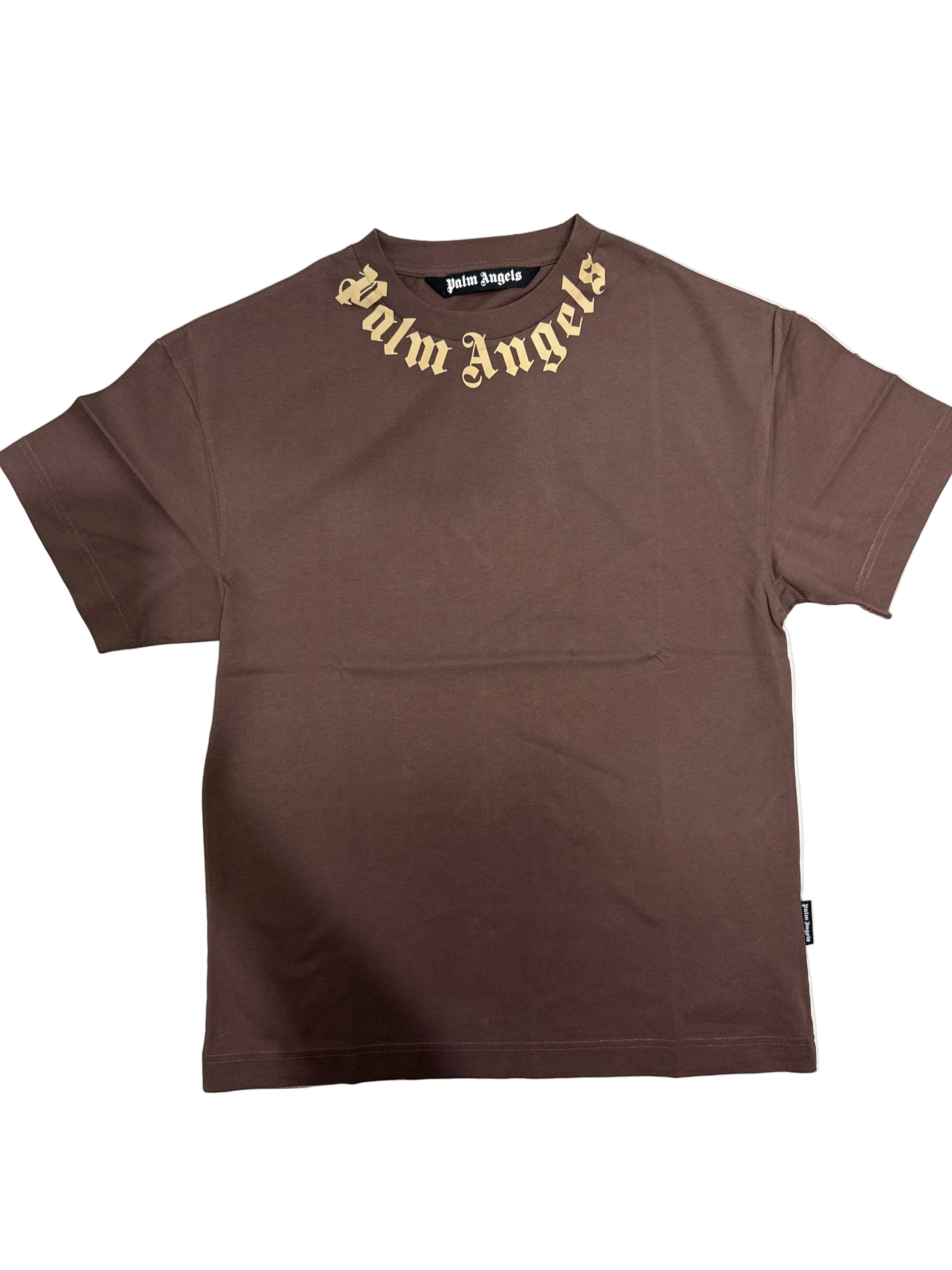 Neck Logo T-Shirt 'OFF BROWN