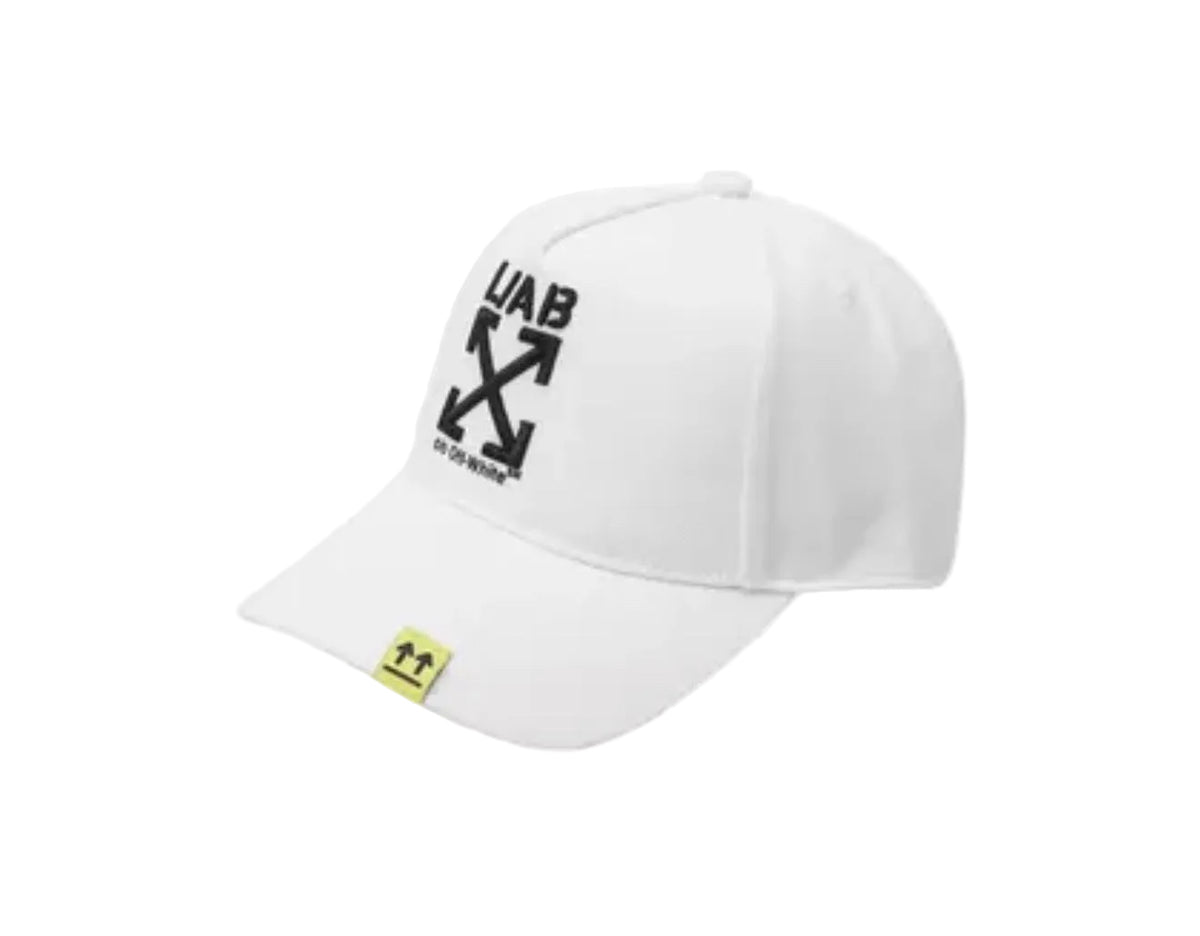 L/AB c/o Off-White Pinch Front Snapback Hat - WHITE